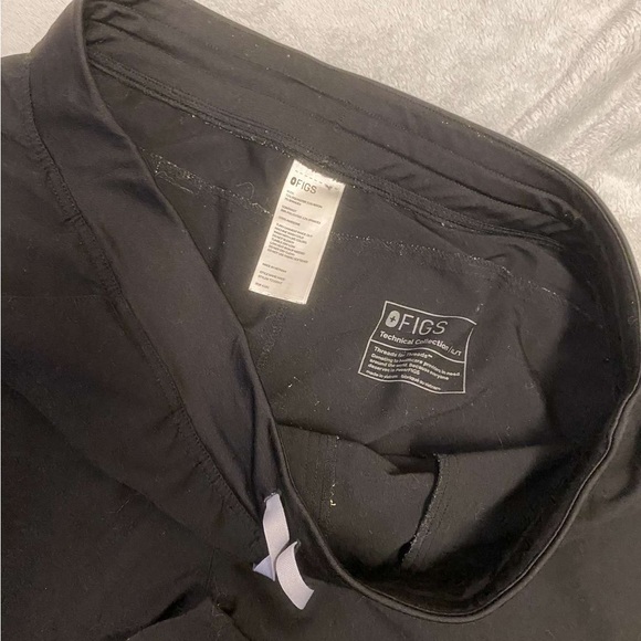 Figs Yola Skinny Black Scrub Pants XL Petite - Picture 2 of 3